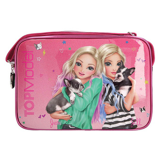 Taška přes rameno Top Model June a Jill, růžová s glitry