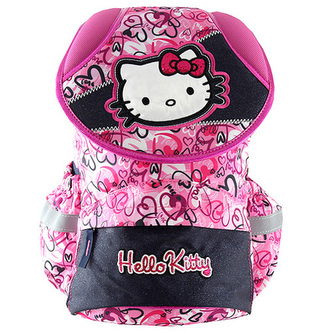 Školní batoh Hello Kitty motiv srdíček