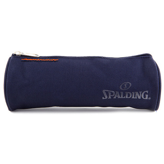 Školní penál Spalding kulatý, tmavě modrý