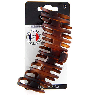 Skřipec do vlasů Elite Models matný hnědý, šíře 12cm