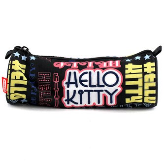 Školní penál Hello Kitty černý s nápisy