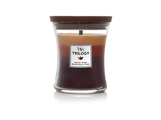 Svíčka Trilogy WoodWick Sváteční radost, 275 g