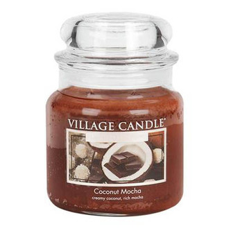 Svíčka ve skleněné dóze Village Candle Kokos s čokoládou, 454 g