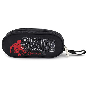 Školní penál Target elipsovitý černý