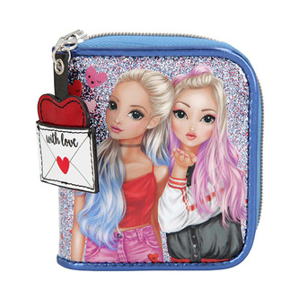 Peněženka Top Model Jill a June, modrá s glitry