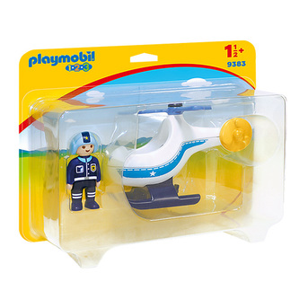 Policejní vrtulník Playmobil 1.2.3, 2 ks
