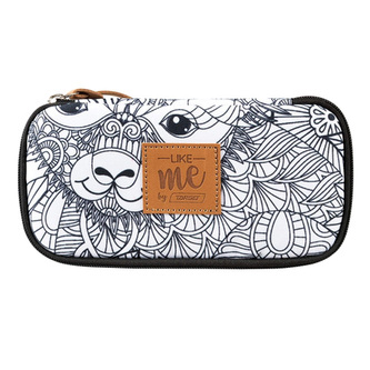 Školní penál bez náplně Target Bílý se vzorem mandaly, jednopatrový