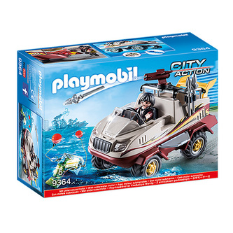 Obojživelné vozidlo Playmobil Policie, 48 dílků