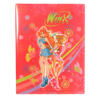 Desky A4 Winx Club Desky na dokumenty A4 60 kapes WinX Bloom&Flora tmavě růžová