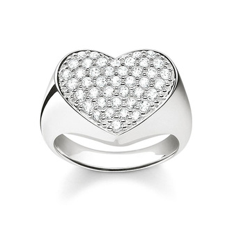 Prsten \"Srdce\" Thomas Sabo TR2084-051-14-54, Sterling Silver, 925 Sterling silver, zirc