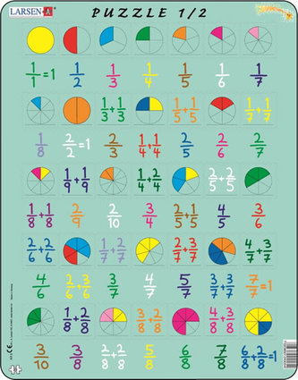 Puzzle MAXI - Počítanie - zlomky/35 dielikov