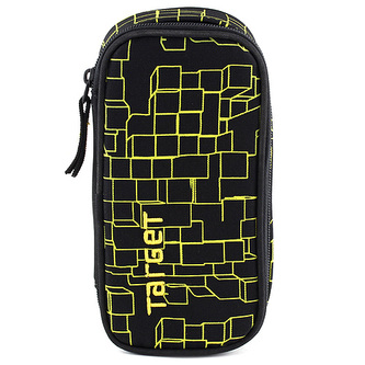 Školní penál Target Žluté ornamenty, barva černá