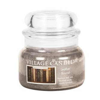 Svíčka ve skleněné dóze Village Candle Kožený obal, 312 g