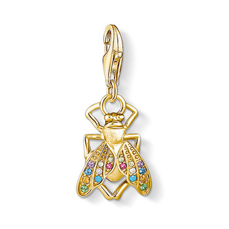 Přívěsek \"Moucha\" Thomas Sabo 1809-488-7, Charm Club, 925 Sterling silver, 18k yellow gold