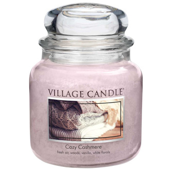 Sviečka v sklenenej dóze Village Candle Kašmírové pohladenie, 454 g