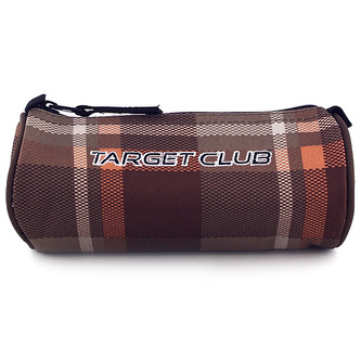 Školní penál Target Hnědo/oranžové kostky