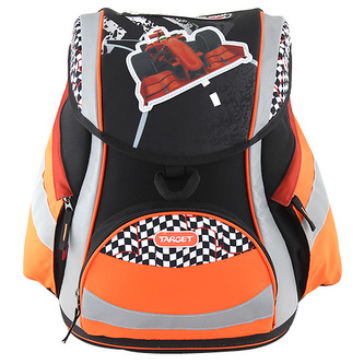 Školní aktovka Target Formula - reflexní, černá