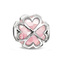 Korálek \"Čtyřlístek růžový\" Thomas Sabo K0170-034-9, Karma Beads, 925 Sterling silver, rose quartz
