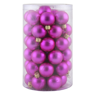 Vánoční ozdoba Europalms Vánoční dekorační ozdoby, 3,5 cm, růžová metalíza, 48 ks