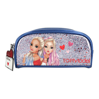 Kosmetická taška Top Model Jill a June, modrá s glitry