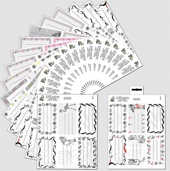 Nalepki na zeszyt Monochrome 3szt