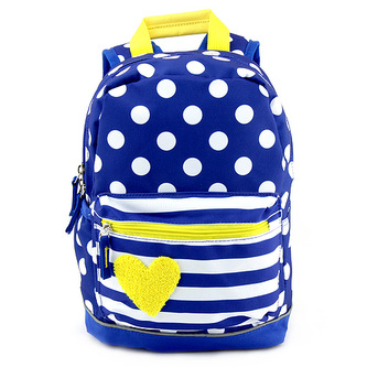 Batůžek Target Žluté srdce, modro-bílý