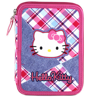 Školní penál s náplní Hello Kitty Hello Kitty, barevné kostky, růžová