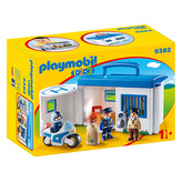 Přenosná policejní stanice Playmobil 1.2.3, 10 dílků