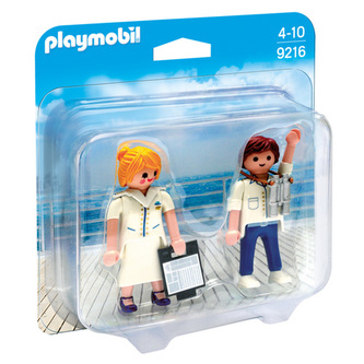 Duo Pack Stevardka a důstojník Playmobil Prázdniny, 5 dílků
