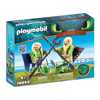 Rafana a Ťafan v létacím plášti Playmobil Jak vycvičit draka, 20 dílků