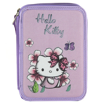 Školní penál s náplní Target Hello Kitty, barva fialová