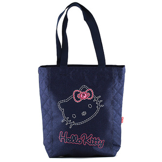 Nákupní taška Hello Kitty modrá, motiv jeans