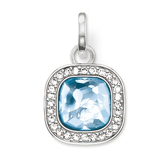 Přívěsek \"Světle modrý kámen\" Thomas Sabo PE687-059-1, Sterling Silver, 925 Sterling silver, synthetic