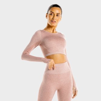Sportovní Top Marl Seamless Crop Top Rose Gold - Squat Wolf - Velikost L