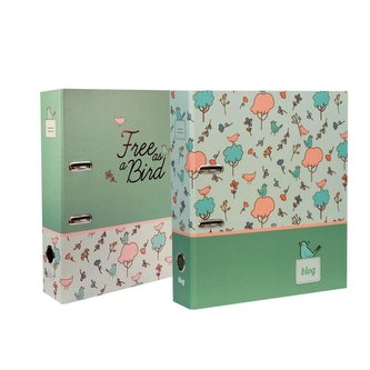 Segregator A4/2R 8 cm z dźwignią B'Log Birds