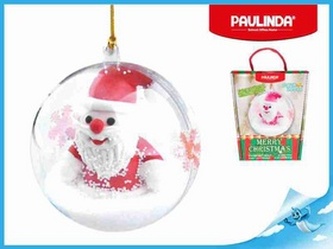 Paulinda Merry Christmas baňka s figurkou Santa Claus a doplňky