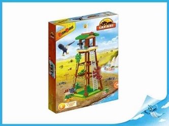 BanBao stavebnice Safari pozorovatelský posed + 2 figurky ToBees