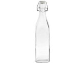 láhev s pákovým uzávěrem 1000ml hranatá skleněná