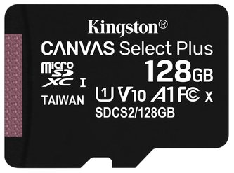 KINGSTON Canvas Select Plus 128GB microSD / UHS-I / CL10 / bez adaptéru KINGSTON Canvas Select Plus 128GB microSD / UHS-I / CL10 / bez adaptéru