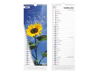 Měsíční vázankový 2022 - nástěnný kalendář