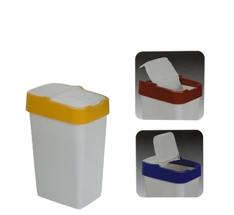 Odpadkový koš PUSHUP 18 l zelená,modrá, hnědá