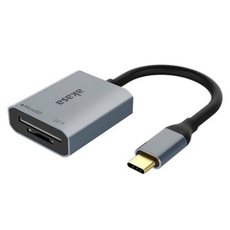 AKASA USB 3.2 Type-C čtečka paměťových karet microSD/SD / AK-CR-10BK / 18cm / černá