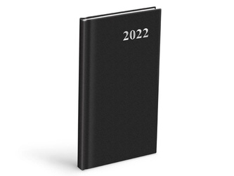 Diář 2022 T806 PVC Black 90x170 mm