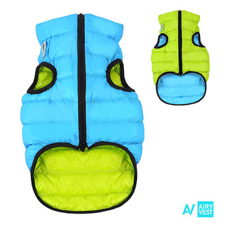 Airy Vest bunda pro psy modrá/zelená XS 25
