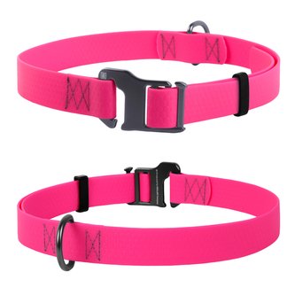 Obojek voděodolný Waudog Collartex růžový (35-70cm)