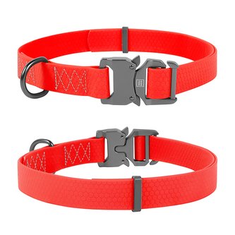 Obojek voděodolný Waudog Collartex Fastex červený (43-70cm/4cm)