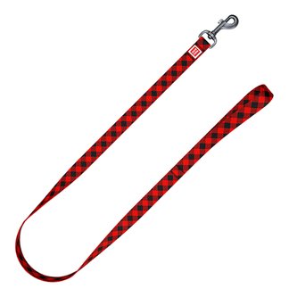 Vodítko nylonové Waudog Červená kostka (122cm/2,0cm)
