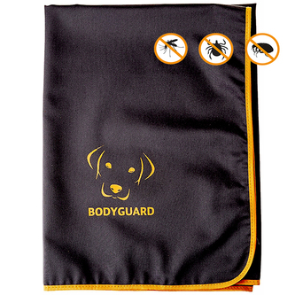 Bodyguard antiparazitní deka pro psy 120 x 80 cm - černá