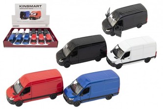 Auto/dodávka Kinsmart Mercedes-Benz Sprinter 1:48 kov/plast 12,5cm na spätné nat.
