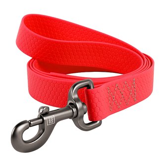 Vodítko voděodolné Waudog Collartex červené (122cm/2,0cm)